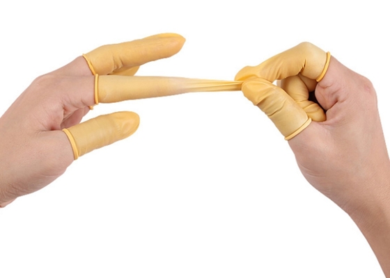 Natural Latex  Cleanroom Finger Cots , Target Finger Cots Size 20mm * 60mm