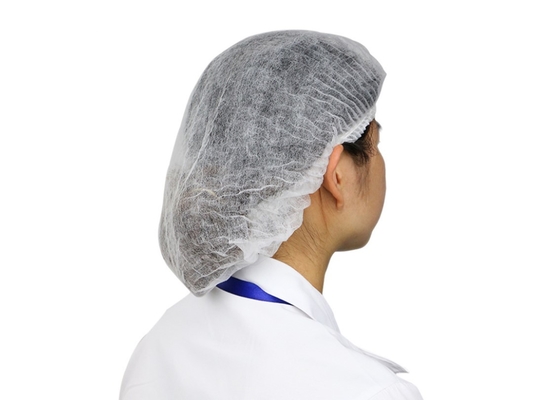Non Woven Disposable Mob Cap , Blue Disposable Medical Caps